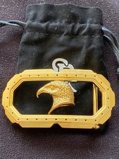 Stefano Ricci 1.5" Gold Eagle 38mm Belt Buckle with pouch