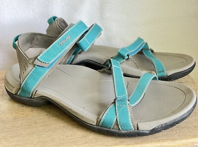 Teva Sandals Womens Verra Ankle Strap Slingback Blue Gray Fabric
