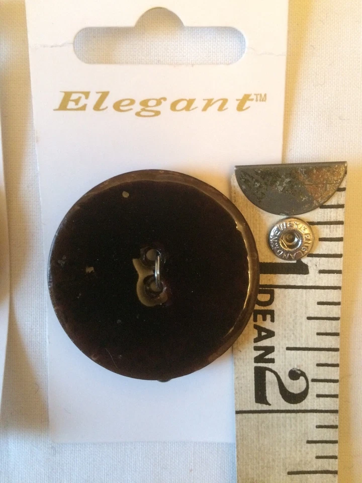 BUTTONS 1 5/8” INCHES . DEEP BROWN EIGHT ALL ON DISPLAY CARDS - Image 4 of 4