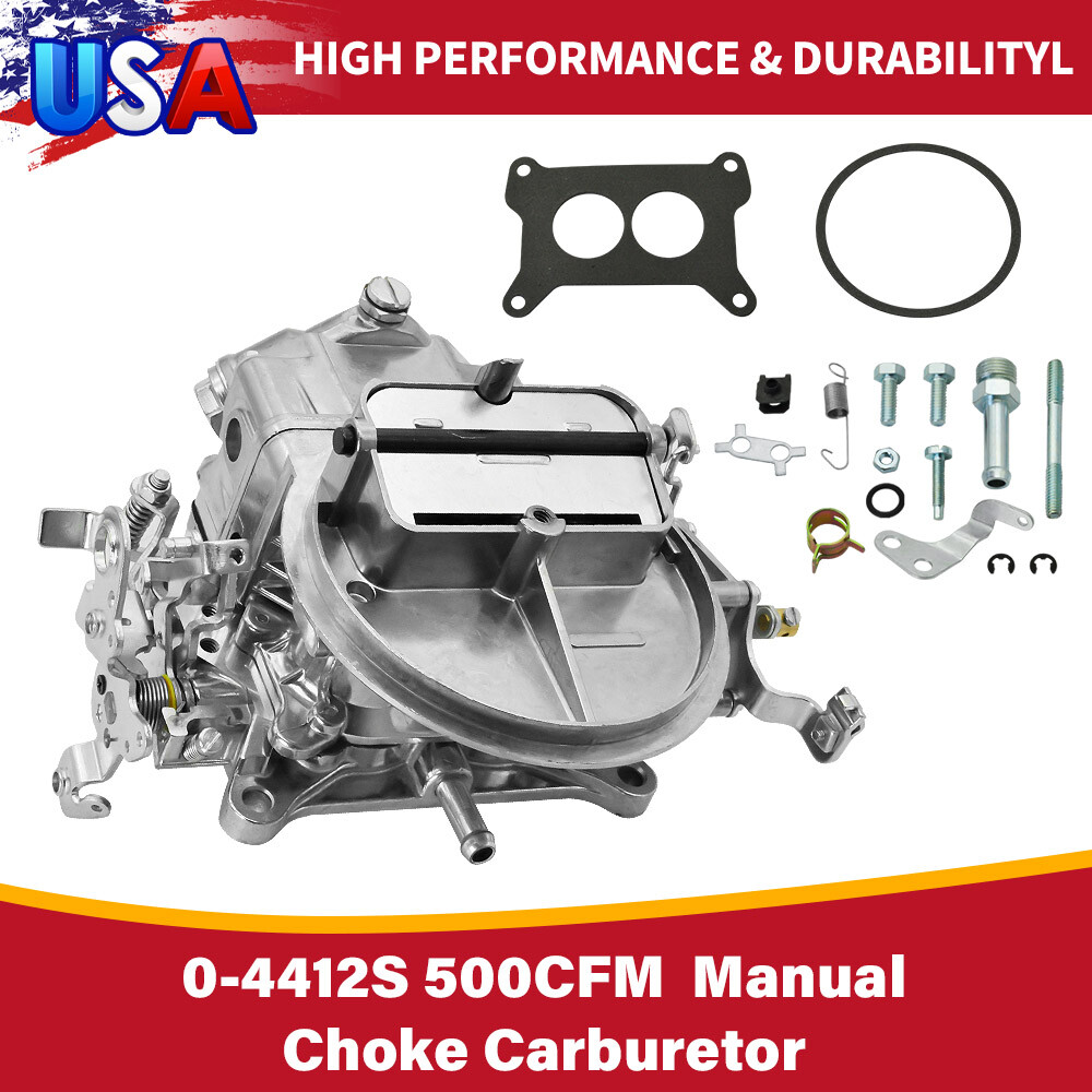 Replace for Holley 0-4412S 2 Barrel Carburetor 500 CFM w/ Manual Choke Gasoline