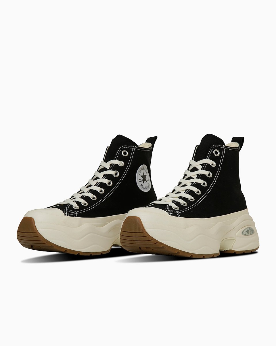 国内配送 CONVERSE LEATHER ALL STAR (R) SURGETRAINER HI BLACK コンバース CONVERSE レディース スニーカー ハイカット 厚底
