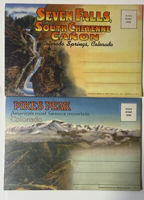 PIKES PEAK CO & SEVEN FALLS CO POST CARD PHOT 1940s GREAT SHAPE. @@@@@@@@@@@@@@@