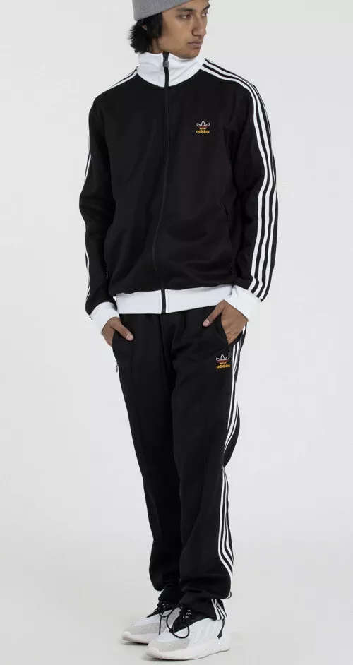 adidas Originals Mens M Beckenbauer TrackSuit Jacket & Pants Black White Germany