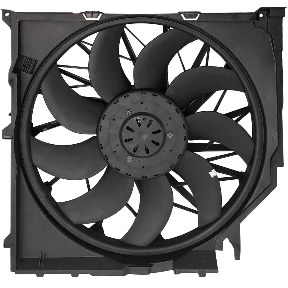 Nuevo conjunto de ventilador de refrigeración del radiador del motor para BMW E83 X3 2004-2010 3,0 L 2,5 L 600 W Foto 2 de 4