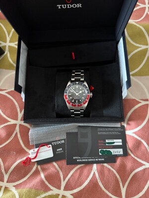Tudor Black Bay GMT 79830RB Black Dial Steel Watch | eBay