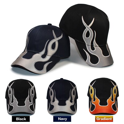 Flame Baseball Cap Fashion Accessories Hip Hop Outdoor Sports Cap Dad Hat