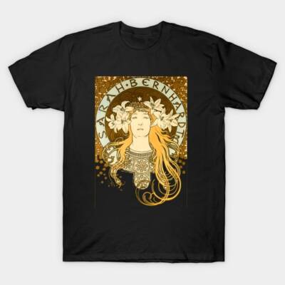 Alphonse Mucha Art Nouveau woman design T-Shirt S-5XL Fast Shipping