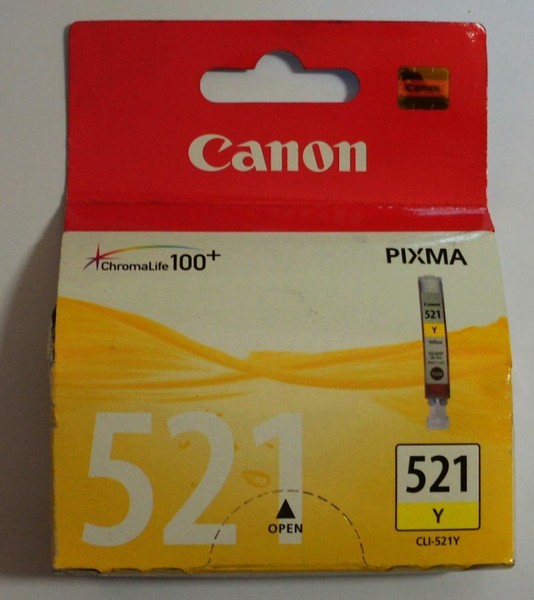 Canon CLI-521Y Tinte Yellow Gelb Ip 3600 4600 4700 Mp 540 550 560 620 630 640 B-image