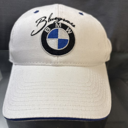 BMW Hat Cap Bluegrass Adjustable White Embroidered | eBay