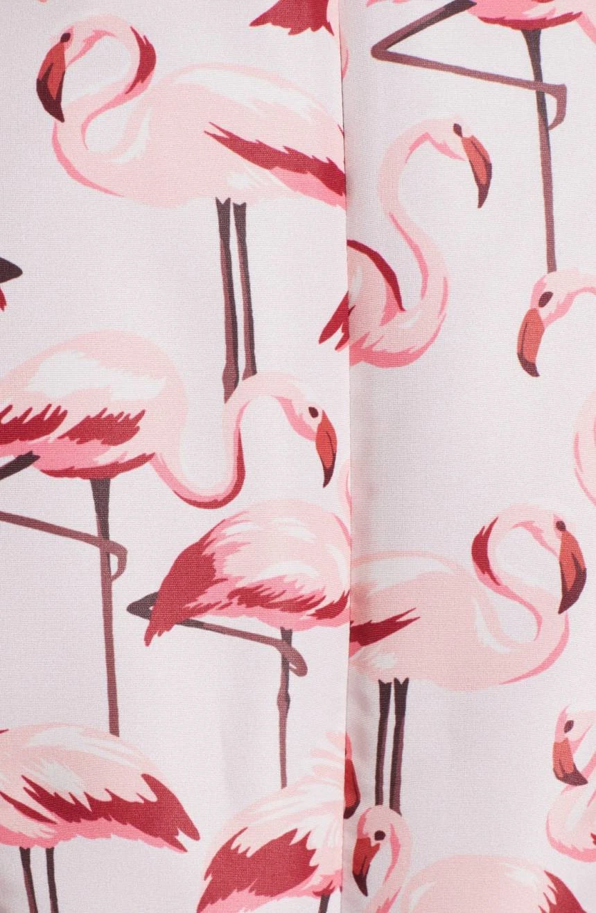 Red Valentino Stampa Fenicottero Faille Fit & Flare Dress (Misura 46 USA 8)