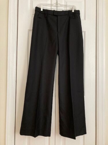 Banana Republic Lido Wide Leg Italian Wool Pant 10 Black #746688 | eBay