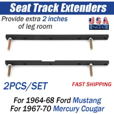 For 1964-68 Mustang 1967-70 Mercury Cougar Seat Track Extensions Extenders 2PCS