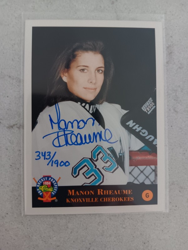 Manon Rheaume Autographed. 1994 #343/1900.