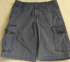 Dockers Cargo Shorts Mens 30 Gray Baggy Pockets Outdoor Hiking Casual Skater 
