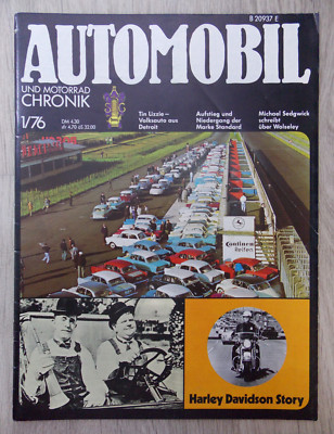 Automobil Motorrad Chronik 1/1976 Standard Harley Davidson Wolseley Ford Model T