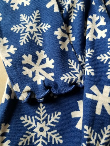 NWOT HANNA ANDERSSON BLUE LET IT SNOW HOLIDAY RIB PLAY DRESS 130 8 $50 - Picture 3 of 7