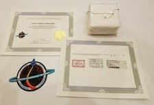 STS 114 FLOWN IN SPACE TOILET PAPER SHUTTLE DISCOVERY NASA ARTIFACT W/PATCH COA
