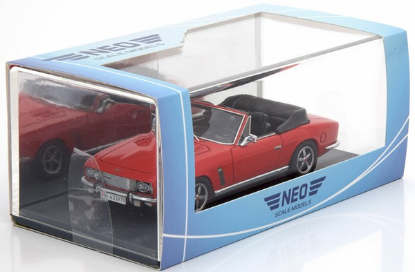 Jensen Interceptor Siii Cabriolet 1975 Red Neo 43397 1:43 Cabriolet Harz Rot-image