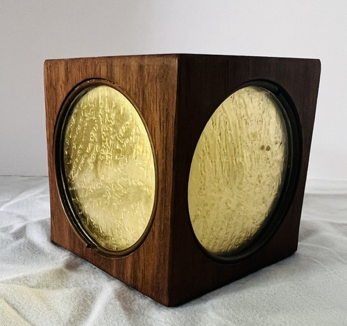 Vintage Rothschild Photo Cube, Walnut, Solid American Frame Block, Gift - Picture 2 of 8