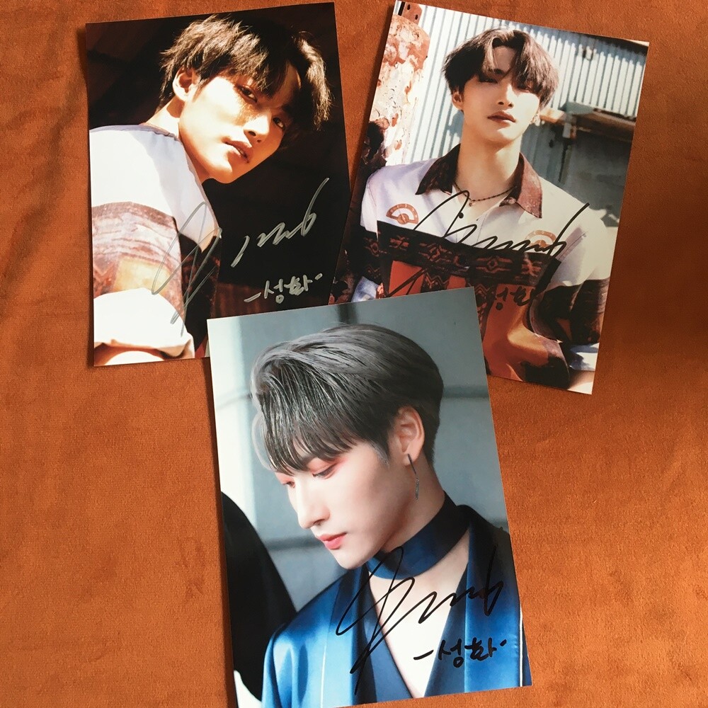 ATEEZ ateez Seonghwa Autographed Signed Photo 5*7 K-POP Collection