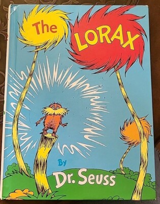 1971 1996 THE LORAX Dr Seuss Hardcover Large Edition TYPO RARE Lake Erie mention