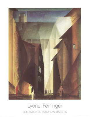Reproduction D'art - 'Market Church In Halle At Night' De Lyonel Feininger - Tirage D'art Qualité Archive 13x19 Pouces