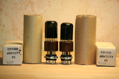 cv1988 MULLARD NOS TUBE 7250 6SN7gty B65 roehre röhre ovp PRE EL34