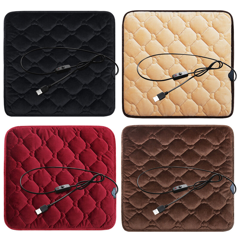 12V Car Seat Pad Cushion Cover Heating Heater Warm Heated Cold Winter