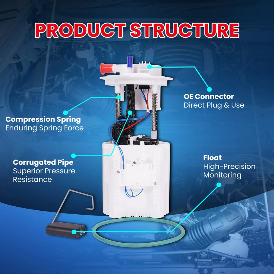 Bomba de combustible E7280M para Jeep Cherokee 14-16 tracción delantera 13-16 Dodge Dart Chrysler 200 2,4 L Foto 4 de 4