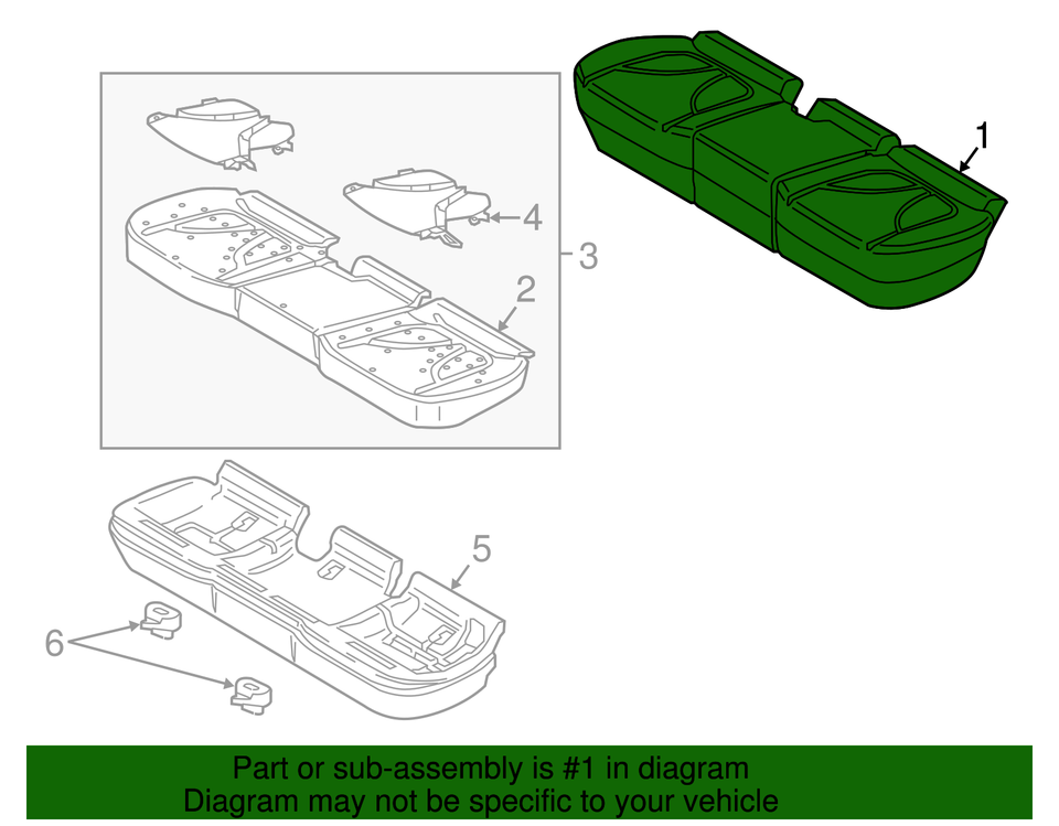 Genuine Ford Cover Assembly Rear Seat Cushion FA1Z5863804CP eBay