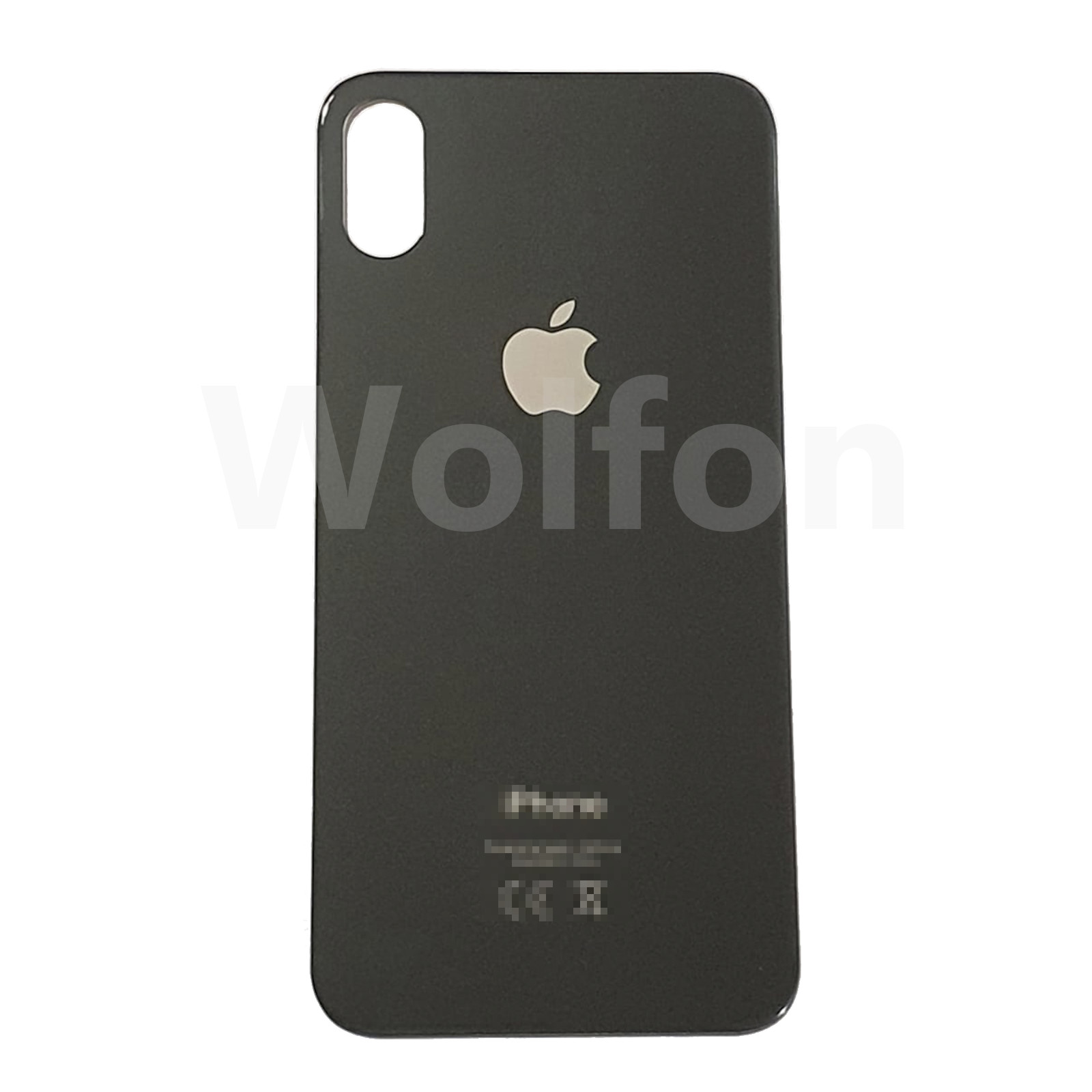 Tapa trasera cristal IPHONE X Negra Sin lente Agujero Grande envio 24/48...