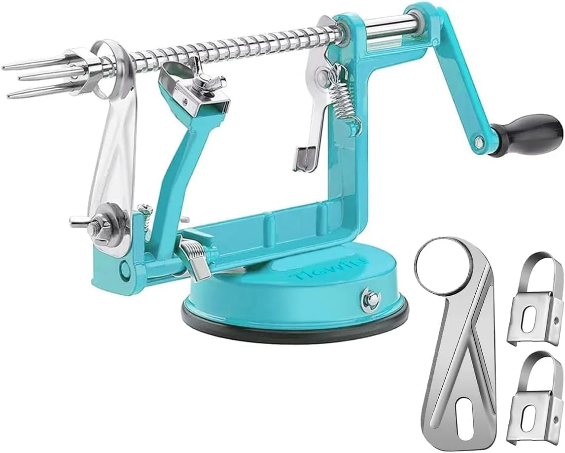Apple Peeler Corer,Lasting Chrome Cast Magnesium Alloy Apple Peeler Slicer Corer