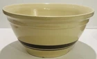 Vintage McCoy Pottery Cream/Brown Stripe Oven Ware Mixing Bowl