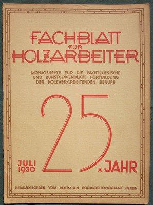 Fachblatt f r Holzarbeiter orig 1930s German Woodworking 