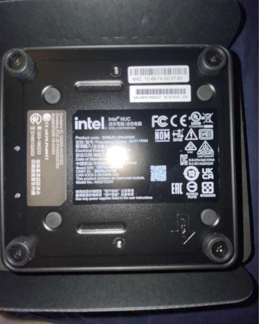 Intel NUC11PAHi5 NUC 11 i5 Performance Core SWNUC11PAHi5000 Intel NUC11PAHi5 NUC 11 i5 Performance Core SWNUC11PAHi5000