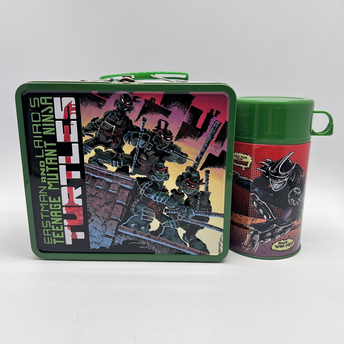 Retro Teenage Mutant Ninja Turtles Lunch Tin And Thermos Eastman