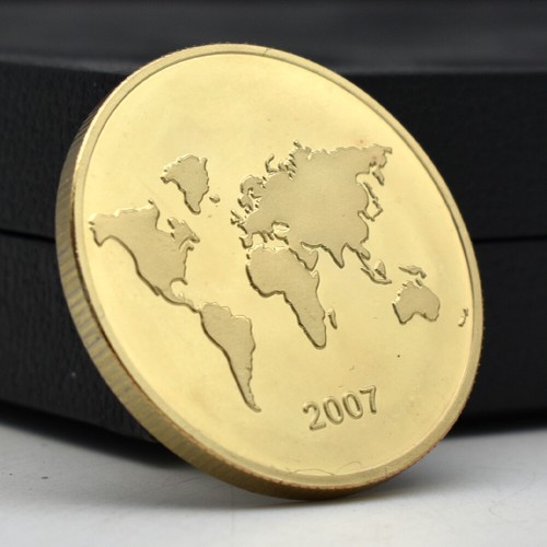 Moneda Desafío Oro Sitio Machu Picchu Perú Nueva Medalla Adorno Siete Maravillas - Imagen 9 de 12