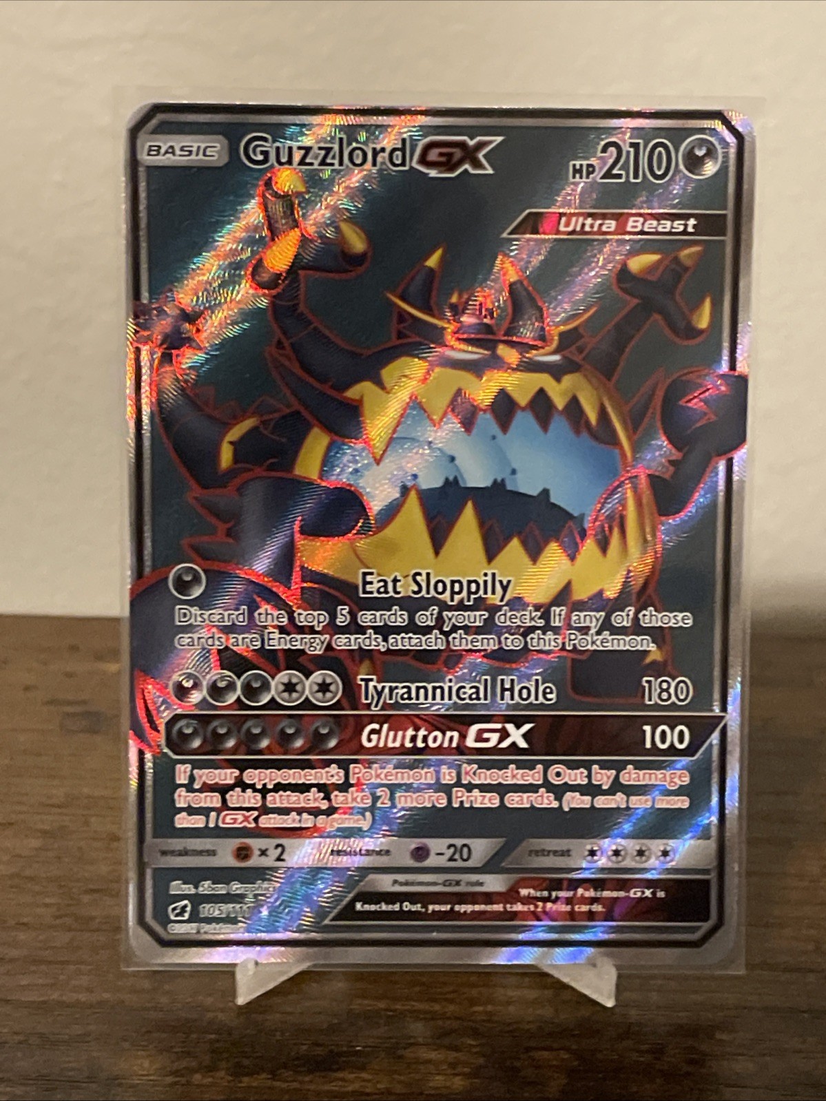 Guzzlord GX 105/111 Crimson Invasion Ultra Rare Card Near Mint NM Condition