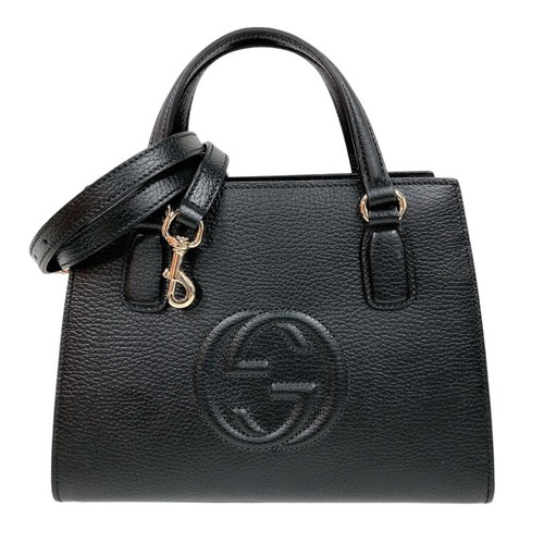 GUCCI Soho Handbag Black Leather Handbag 607722 #OKB3306
