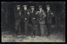 1917 Germany Jew Judaica photo postcard - 5 Jewish Man Hebrew