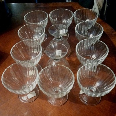 NEW! Cristal D'Arques Durand ''Quadro'' Set Of 12 Bowls 4.5'' made in France NEW! 