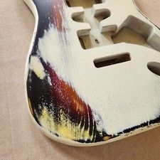 Unfinished DIY Old Aged Electric Guitar Kit Elm Body Bolt On In White