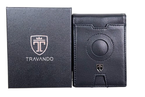 TRAVANDO AirTag* Portafoglio da uomo con fermasoldi Air Tag Portafoglio