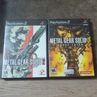 Metal Gear Solid 2 & 3 (PlayStation 2, PS2) Complete CIB Lot Black Label