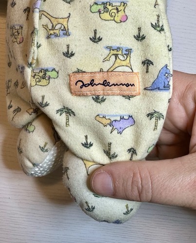Carter's THE Beatles John Lennon Imagine Elephant Rattle Plush 2001 Yoko Ono - Picture 6 of 9