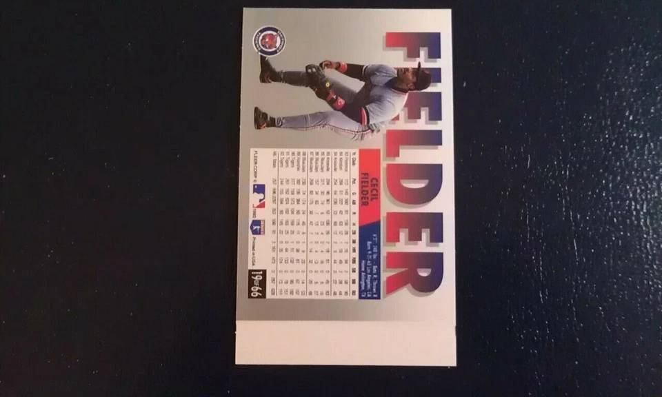 Cecil Fielder Detroit Tigers 1993 Fleer Fruit of the Loom ODDBALL PROOF - Image 2 of 2