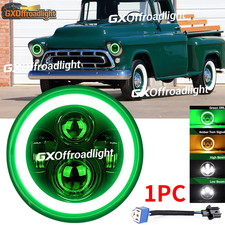 1x Fit Chevrolet Truck 1954-1957 3100 1956-59 7 Inch Led Halo Headlight Hi-lo