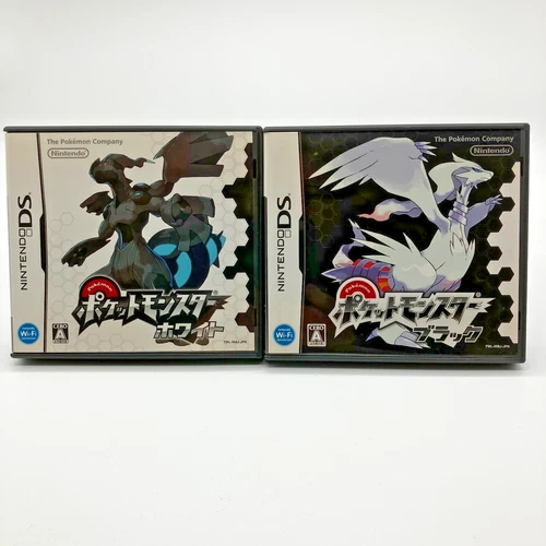 Pokemon Black & White Nintendo DS Japanese CIB Complete 2 Game Set