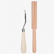 3-in-1 Wooden Latch Hook Set with Crochet and Thread Tools