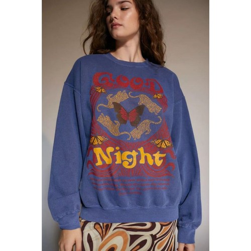 Urban Outfitters x Project Social T Blue Butterfly Sweatshirt - Size S/M